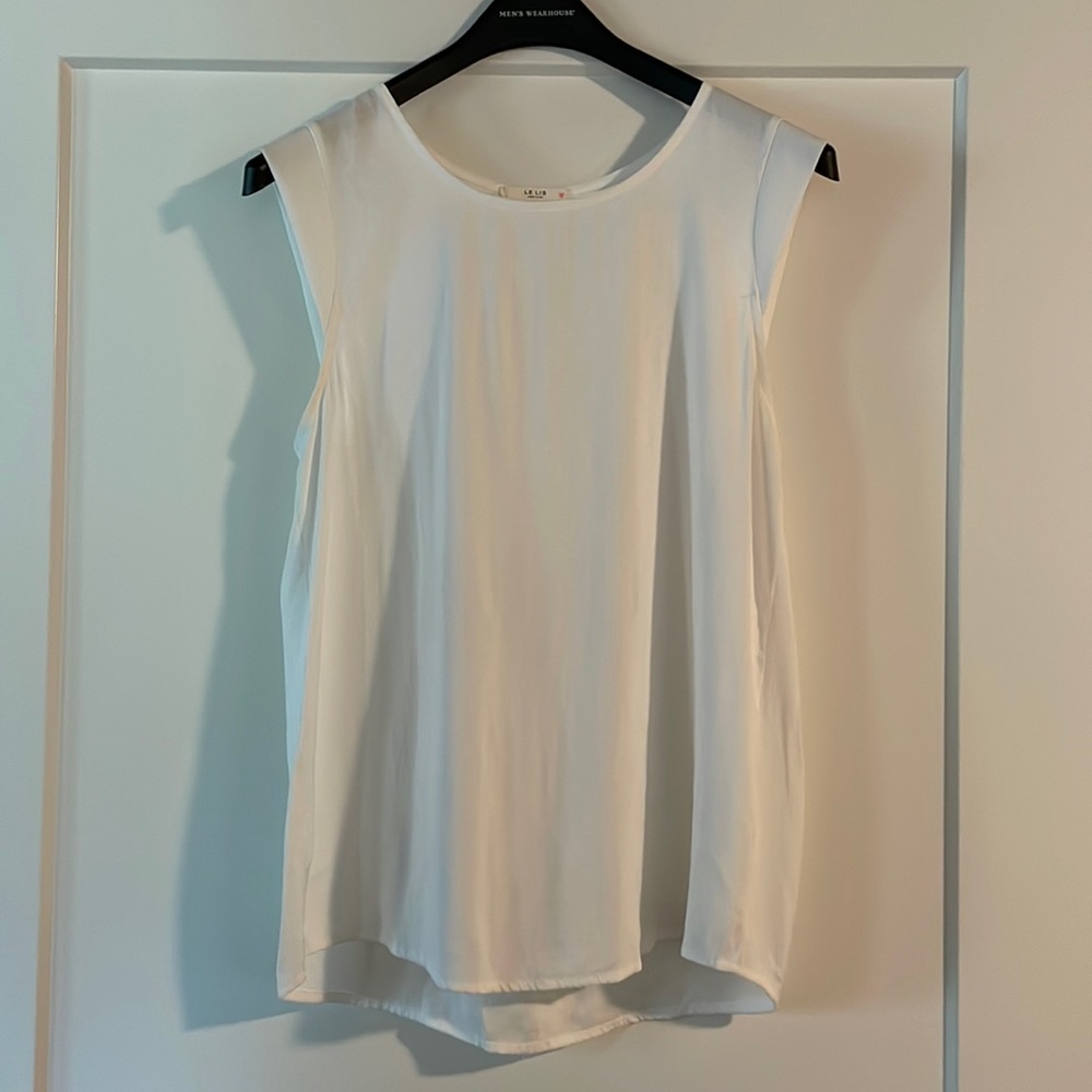 Beautiful Crisp White Linen Top